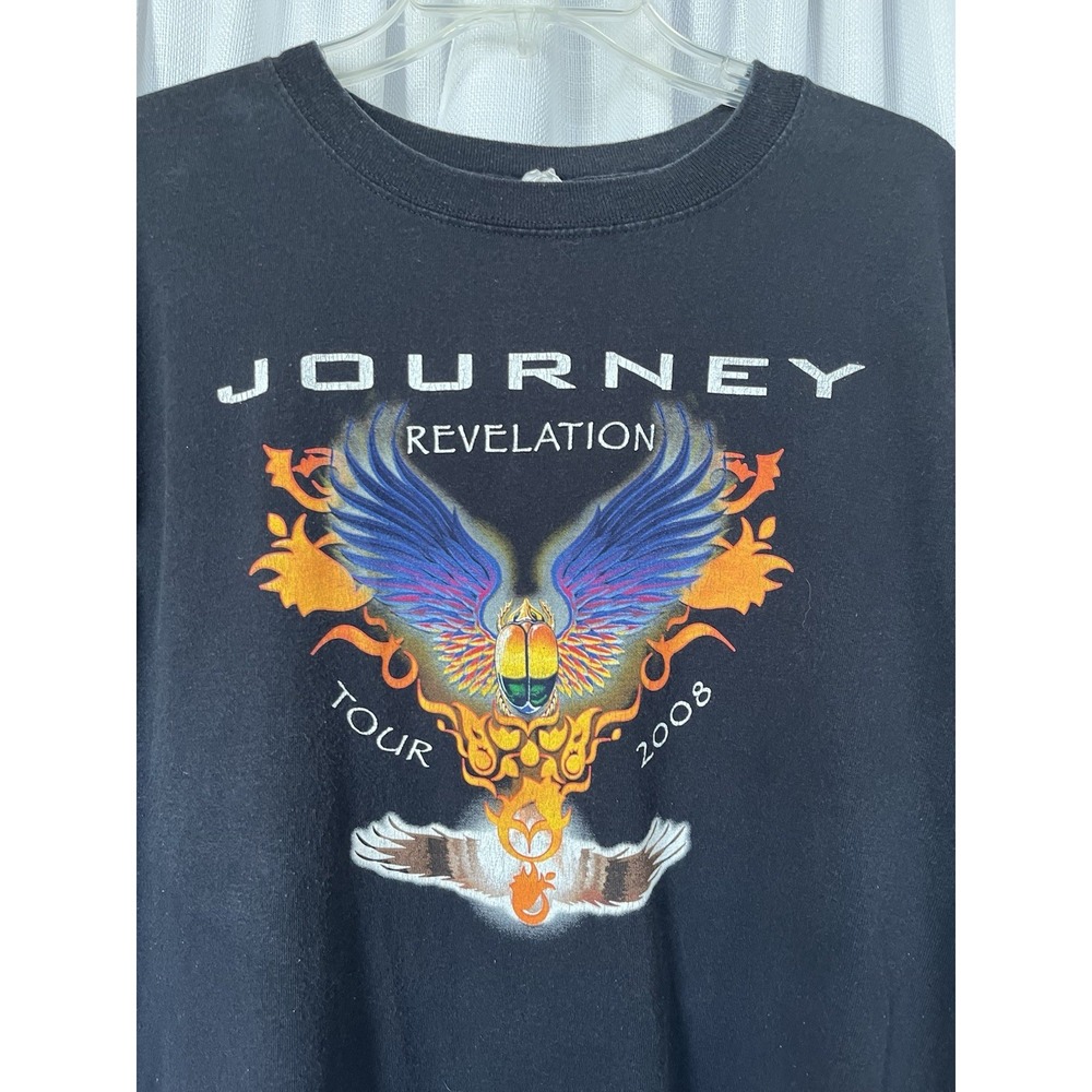 Journey Band T Shirt Revelation Tour 2008 Size 2X Anvil Tear Away Label - Picture 2 of 6
